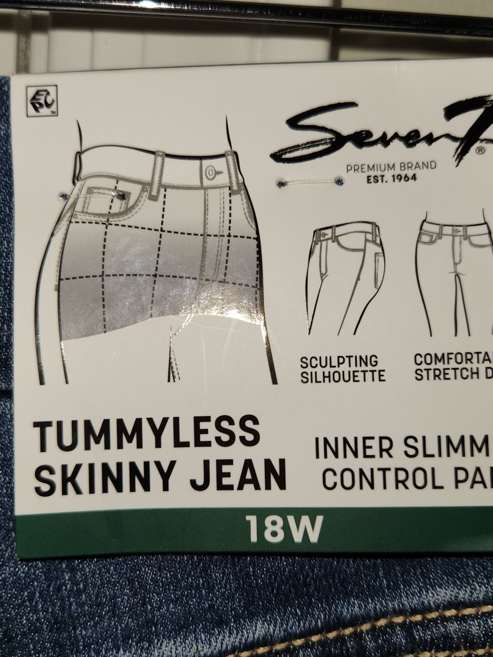Bundle Of 2 7Seven For All Mankind Jen7 Size 18W Jean Pants And Jean Shorts - Picture 5 of 15